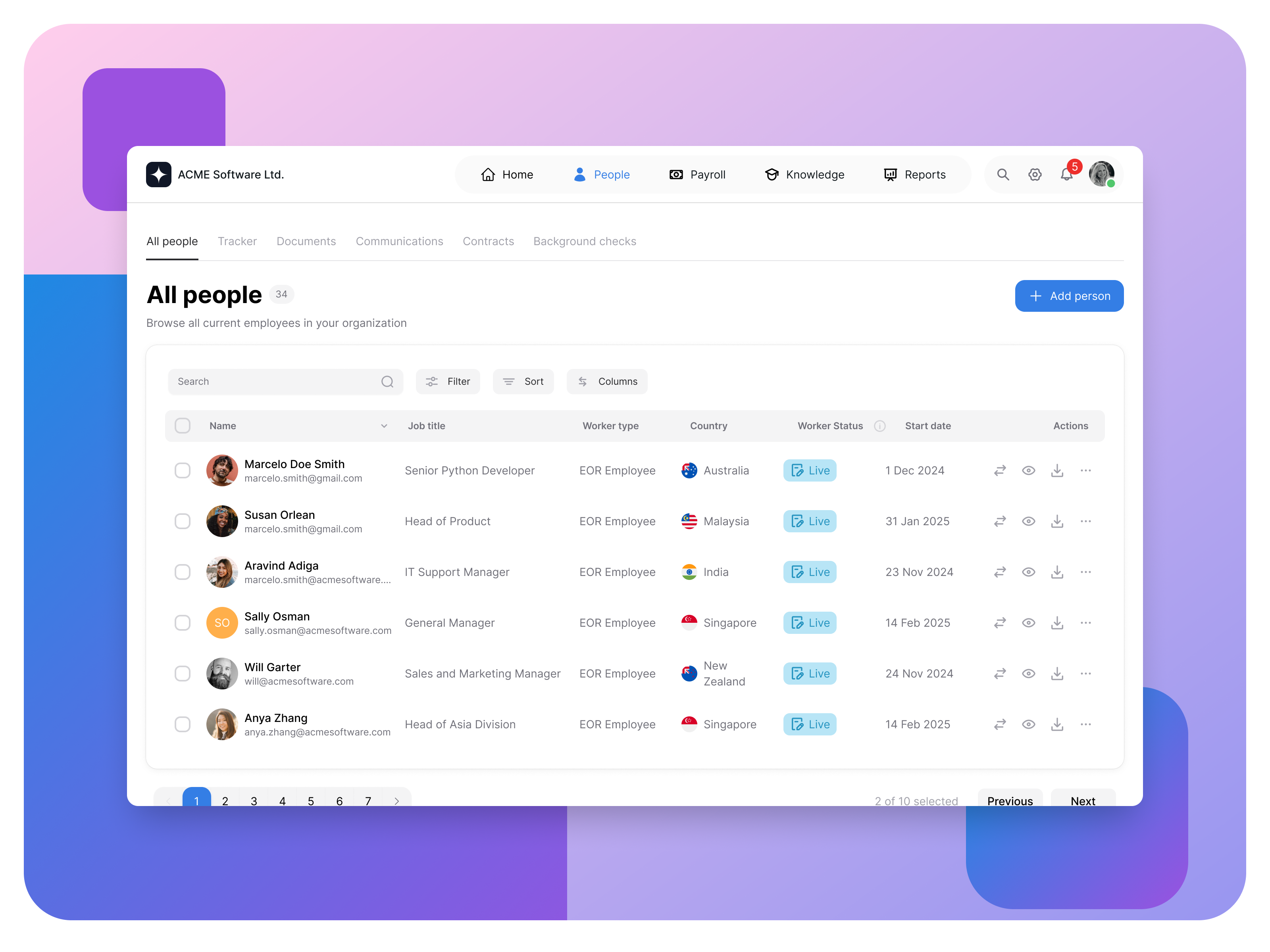 screenshot of Team APAC